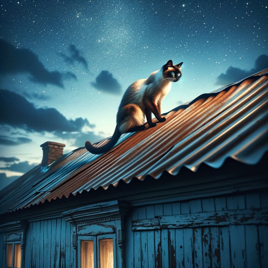 cat on tin roof
